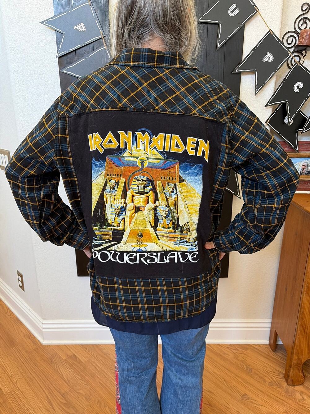 Iron Maiden Flannel Shirt Unisex Large L